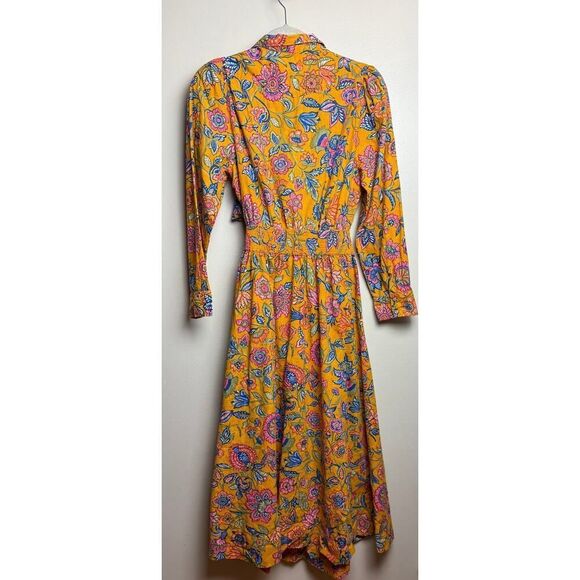 House of Harlow 1960 Cheyna Floral Orange Cut Out Dress Sz. M - Picture 6 of 10